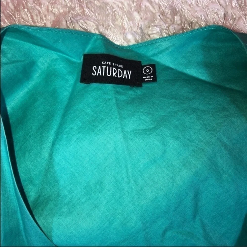 Saturday Kate Spade Emerald Green Cutout Dress 0